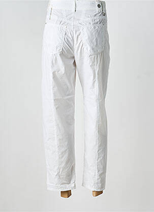 Pantalon 7/8 tissage popeline taille normale blanc HIGH femme