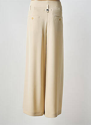 Pantalon large tissage popeline taille normale beige HIGH femme