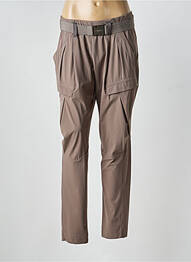 Pantalon slim tissage popeline taille normale marron HIGH femme