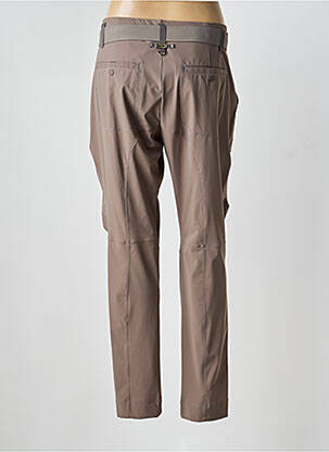 Pantalon slim tissage popeline taille normale marron HIGH femme