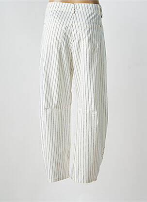 Pantalon large tissage popeline taille normale blanc HIGH femme