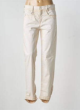 Pantalon droit stretch taille normale beige HIGH femme