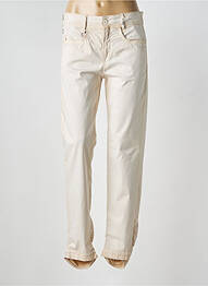 Pantalon droit stretch taille normale beige HIGH femme