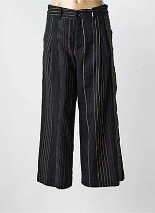 Pantalon large fermeture zippée sous rabat boutonné taille normale noir HIGH femme