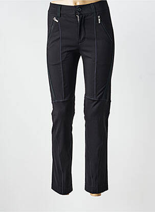 Pantalon slim tissage popeline taille normale noir HIGH femme