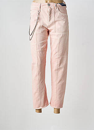 Jeans coupe droite rose HIGH femme