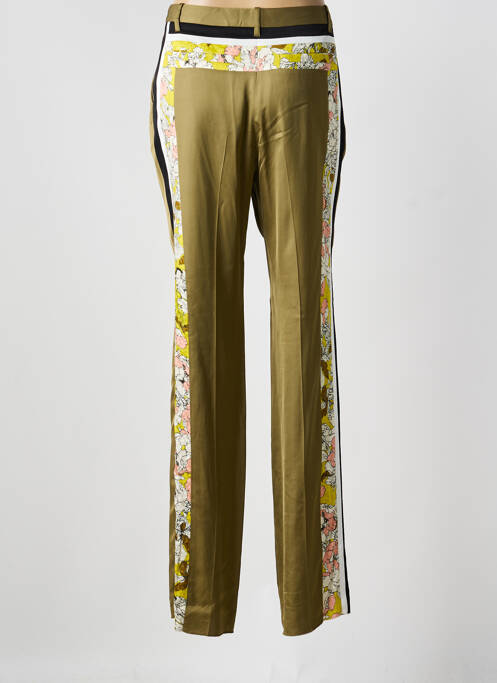 Pantalon droit fermeture zippée sous rabat avec crochet taille normale vert BARBARA BUI femme