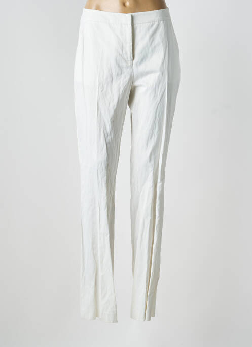 Pantalon slim tissage popeline taille normale blanc ERMANNO SCERVINO femme