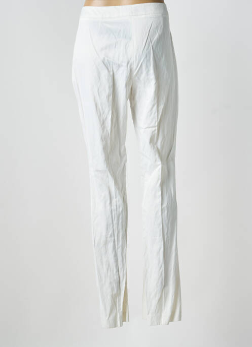 Pantalon slim tissage popeline taille normale blanc ERMANNO SCERVINO femme