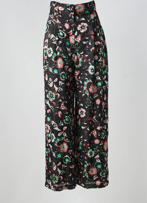 Pantalon large fermeture zippée sous rabat boutonné taille normale noir MIMI LIBERTÉ femme