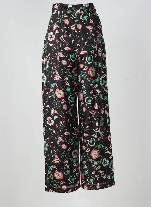 Pantalon large fermeture zippée sous rabat boutonné taille normale noir MIMI LIBERTÉ femme