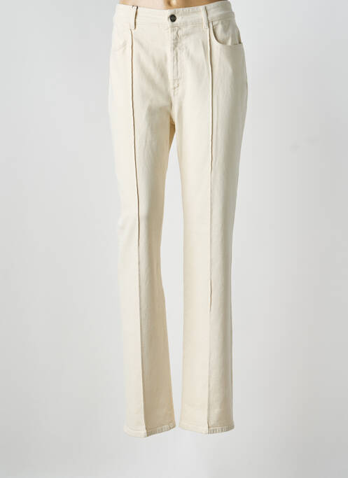 Jeans coupe droite stretch taille normale beige SPORTMAX femme