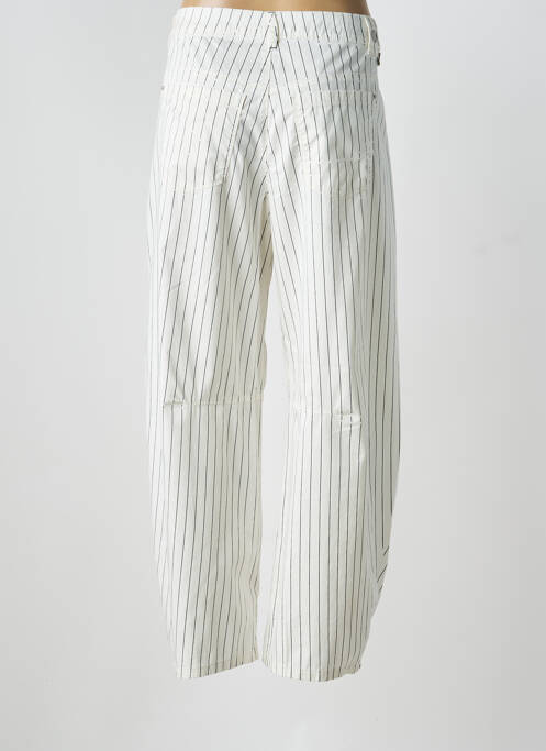 Pantalon large fermeture zippée sous rabat boutonné taille normale blanc HIGH femme