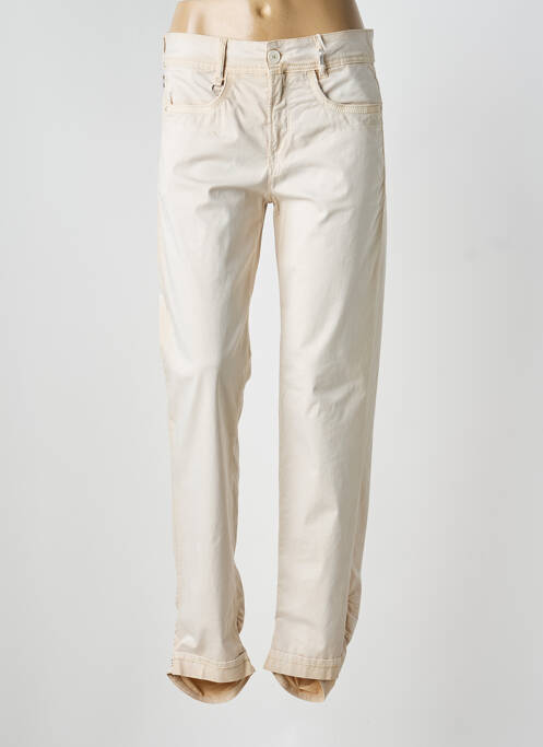 Pantalon droit stretch taille normale beige HIGH femme