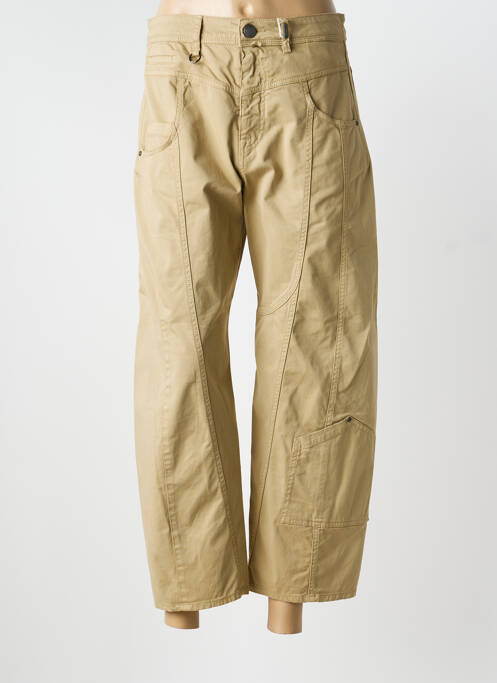 Pantalon 7/8 stretch taille normale beige HIGH femme