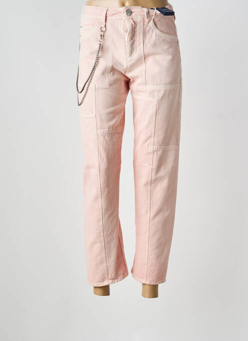 Jeans coupe droite rose HIGH femme