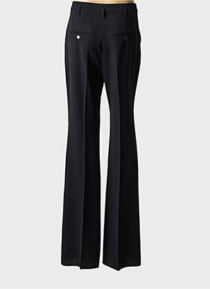Pantalon flare fermeture zippée sous rabat avec crochet taille haute noir MAX MARA femme