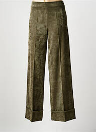 Pantalon large taille à pinces taille haute vert D.EXTERIOR femme