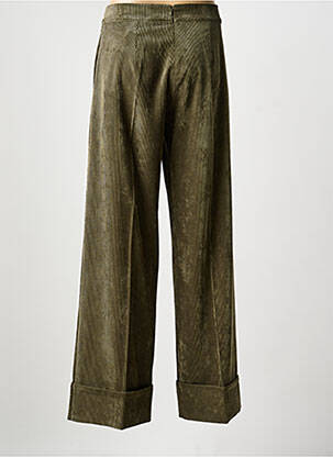 Pantalon large taille à pinces taille haute vert D.EXTERIOR femme