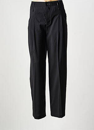 Pantalon droit taille à pinces taille haute noir HIGH femme