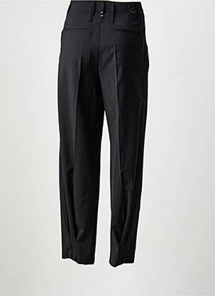 Pantalon droit taille à pinces taille haute noir HIGH femme