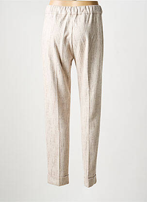 Pantalon slim taille élastique taille normale beige D.EXTERIOR femme