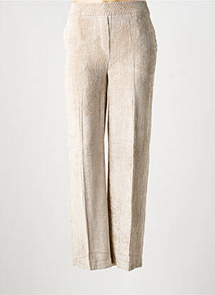 Pantalon droit stretch taille normale beige D.EXTERIOR femme