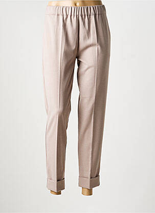 Pantalon 7/8 taille élastique taille normale marron D.EXTERIOR femme