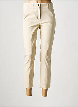 Pantalon 7/8 tissage popeline taille normale beige LIVIANA CONTI femme