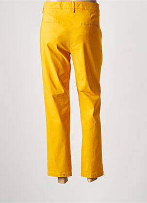 Pantalon 7/8 tissage popeline taille normale jaune LIVIANA CONTI femme