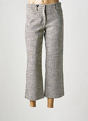 Pantalon 7/8 fermeture zippée sous rabat boutonné taille normale noir MAX MARA femme