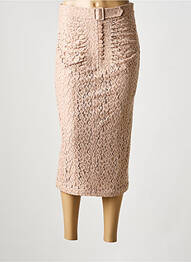Jupe longue fermeture zippée au dos rose N°21 femme