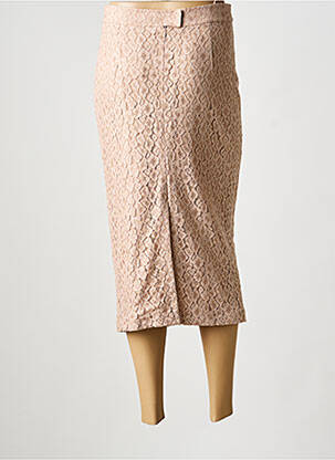 Jupe longue fermeture zippée au dos rose N°21 femme