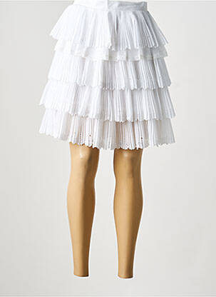 Jupe courte coupe évasée blanc N°21 femme