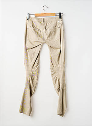 Pantalon slim taille basse taille basse beige HIGH femme