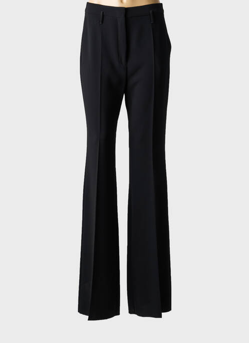 Pantalon flare fermeture zippée sous rabat avec crochet taille haute noir MAX MARA femme