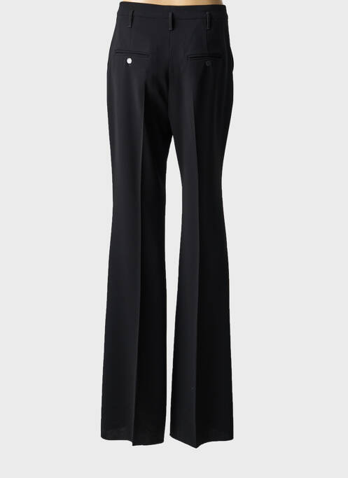 Pantalon flare fermeture zippée sous rabat avec crochet taille haute noir MAX MARA femme