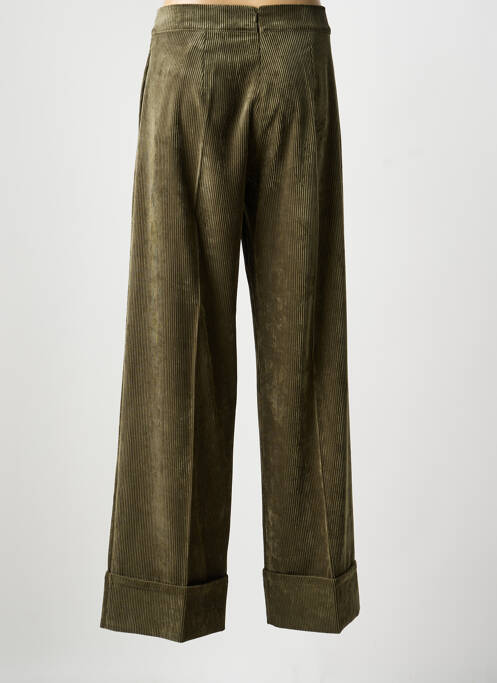 Pantalon large taille à pinces taille haute vert D.EXTERIOR femme
