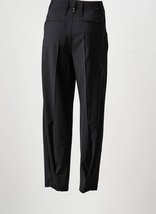 Pantalon droit tissage crêpe taille haute noir HIGH femme