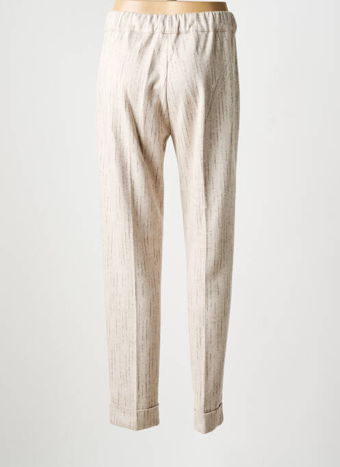 Pantalon slim taille élastique taille normale beige D.EXTERIOR femme