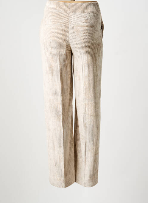 Pantalon droit stretch taille normale beige D.EXTERIOR femme