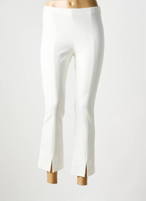 Pantalon 7/8 taille haute taille haute beige LIVIANA CONTI femme