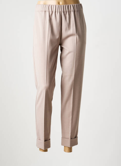 Pantalon 7/8 taille élastique taille normale marron D.EXTERIOR femme
