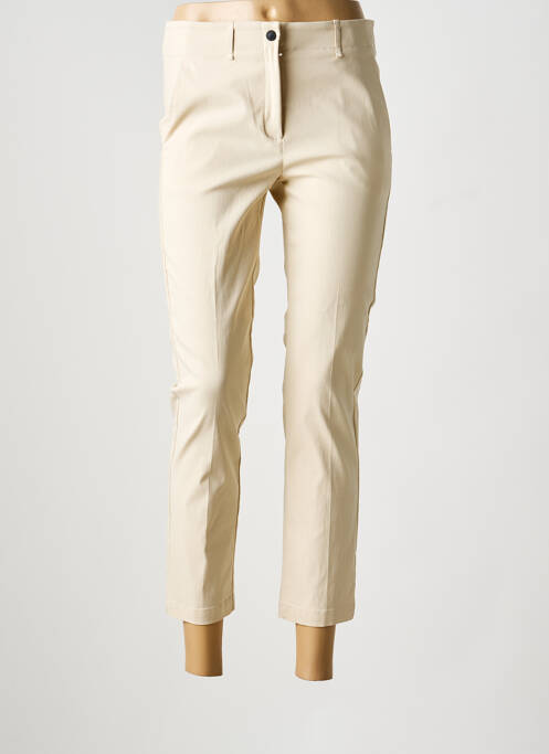 Pantalon 7/8 tissage popeline taille normale beige LIVIANA CONTI femme
