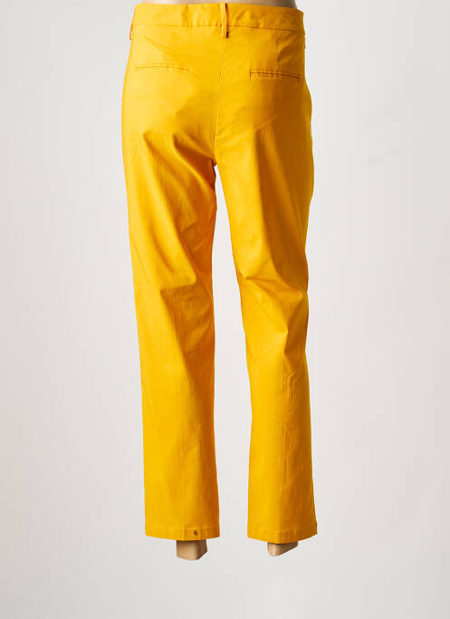 Pantalon 7/8 tissage popeline taille normale jaune LIVIANA CONTI femme