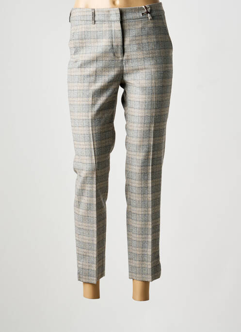 Pantalon 7/8 taille à pinces taille normale gris PESERICO femme
