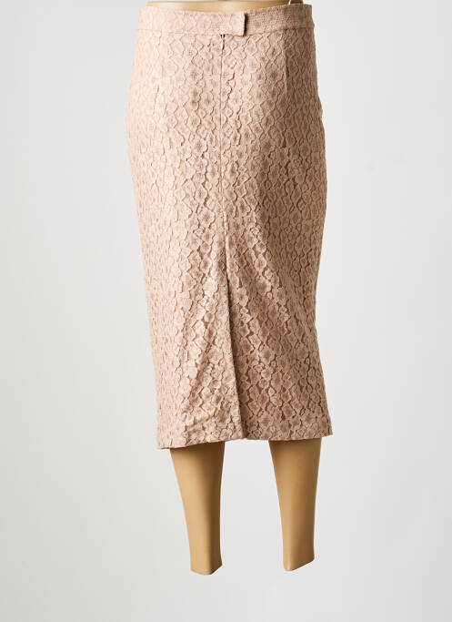 Jupe longue fermeture zippée au dos rose N°21 femme