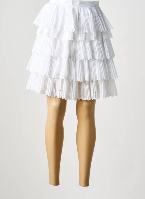 Jupe courte coupe évasée blanc N°21 femme