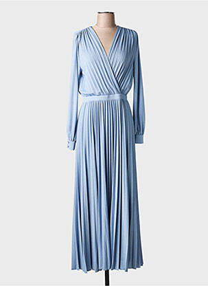 Robe longue manches longues manches longues bleu MARELLA femme