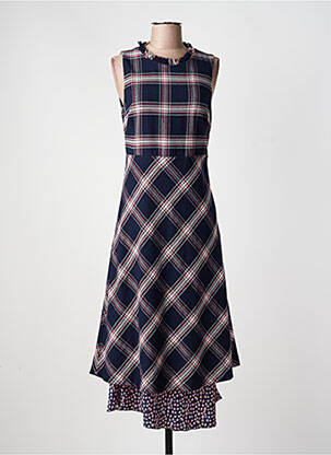 Robe longue sans manche sans manche bleu ERMANO femme